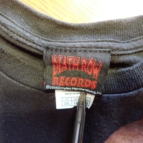 VTG Death Row Records T-Shirt Suge Kight Dr Dre Snoop Dogg & Tupac 2005 Size XXL - Picture 2 of 5